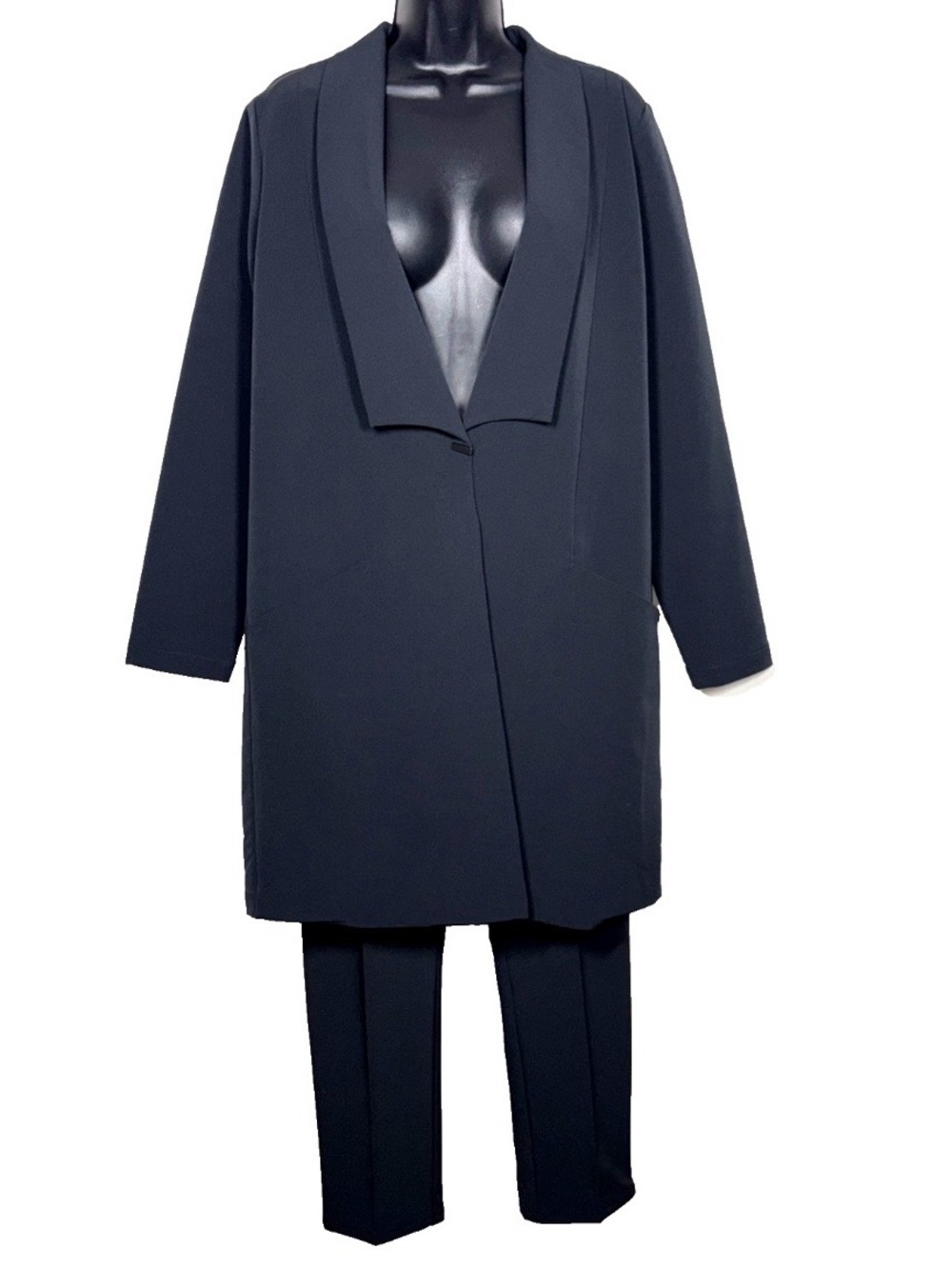 Betabrand  M pants suit set longline travel blazer Jacket pants career stretch